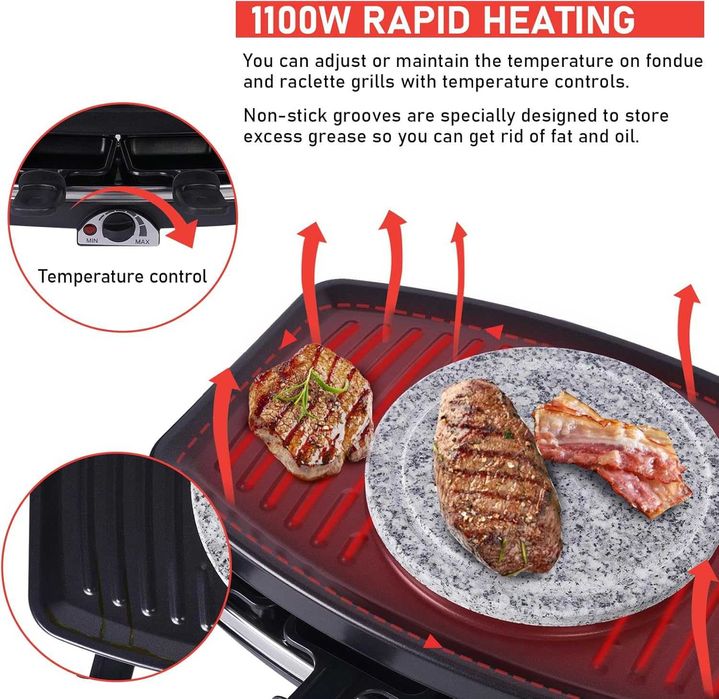 Комплекти електрически съдове за фондю, грил, раклет за 8 души