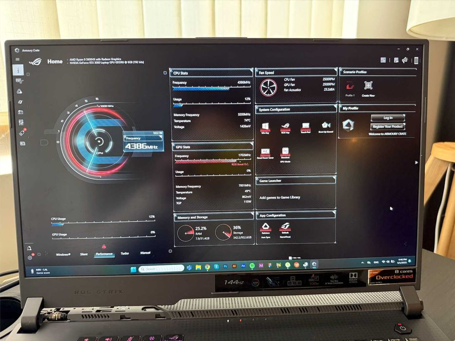 Лаптоп Asus ROG STRIX G17 G713QM, AMD Ryzen 9, NVIDIA GeForce RTX 3060