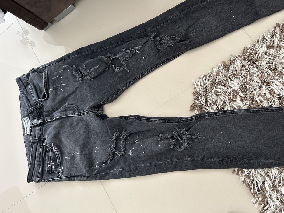 Blugi negri Berska slim fit