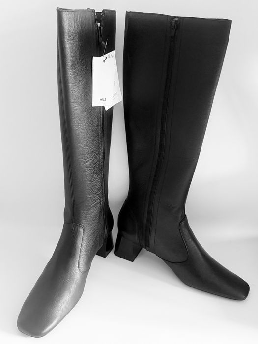 Нови черни ботуши Mango -размер 39