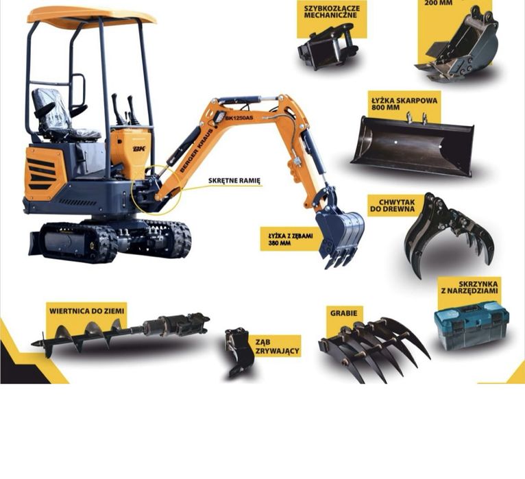 Miniexcavatorul Berger Kraus 900 AS