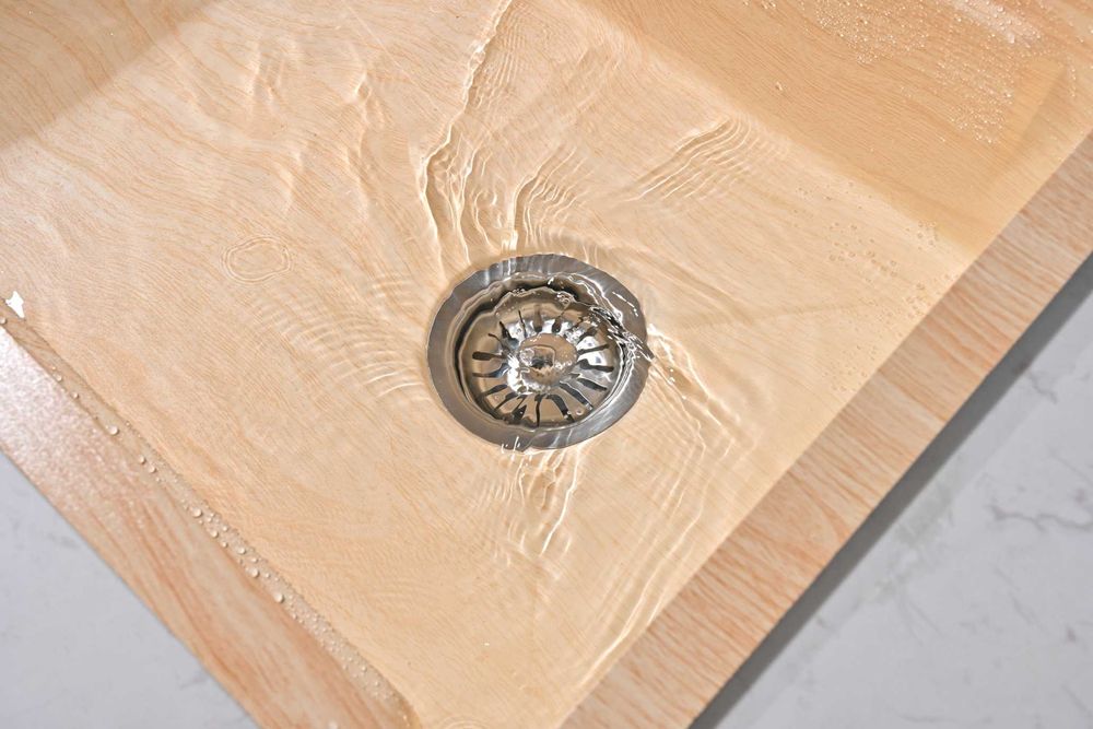 Дъб натур - Мултифункционална кухненска мивка с двоен водопад