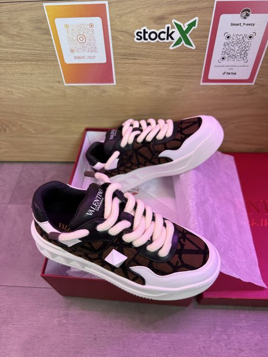 Sneakers Valentino Garavani Brown  One Stud XL , Poze Reale 40-44