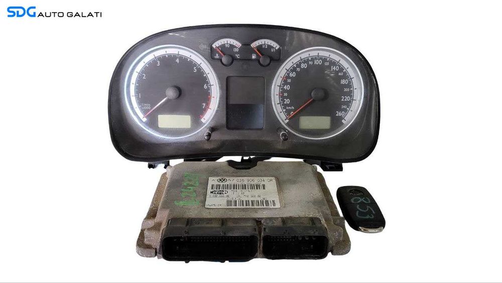 Kit Pornire ECU Calculator Motor Ceas Ceasuri Bord Chei Cheie CIP Imobilizator Volkswagen Bora 1.6 BCB 1998 - 2005 Cod 036906034DR 1J5920826A [LR2388]