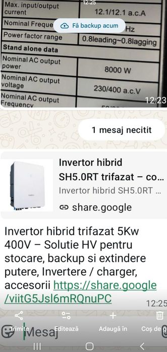 Vand 3 Invertoare trifazice hibrid