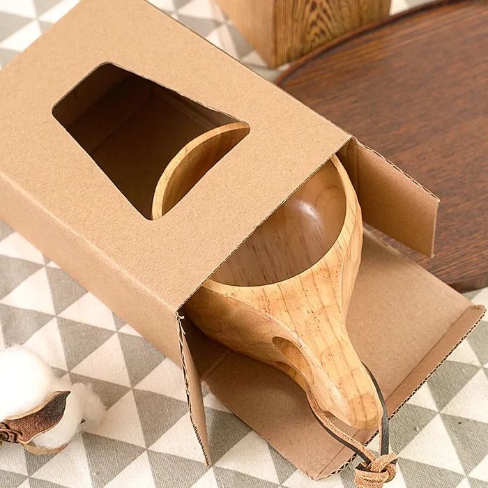 Дървена Чаша Кукса , Kuksa . Скандинавски стил , къмпинг  туризъм