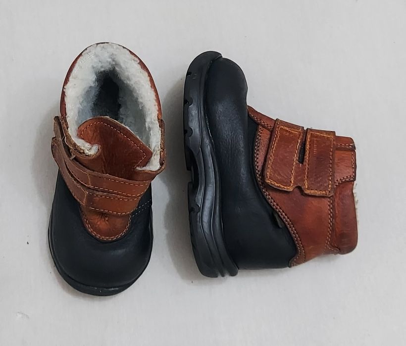 Ghete iarnă KAVAT SUEDIA, încălțăminte piele naturală, mărimea 22 unis