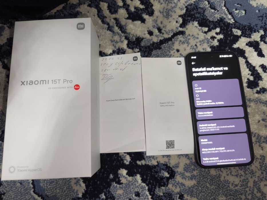 Xiaomi 15T Pro 512 taligi