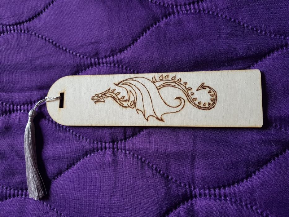 Handmade Ръчно рисувани с пирограф лъжица, книгоразделител