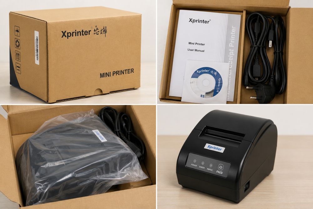 Термопринтер Xprinter Mini | Новый | USB | Для чеков и этикеток