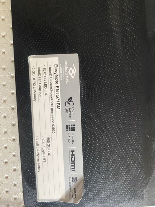 Ноутбук packard bell 15.6 HD LED.