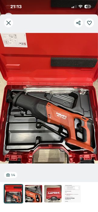 Circular Hilti WSC 85 si fierastrau SR 4-A22 -NOi