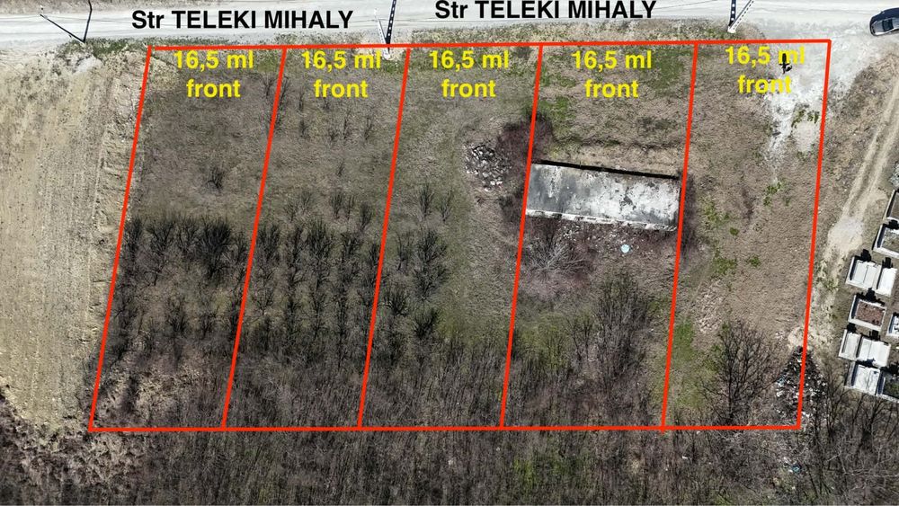 Teren intravilan Podgoria cu utilitati, 1200mp, 16,5m front, 35€/mp