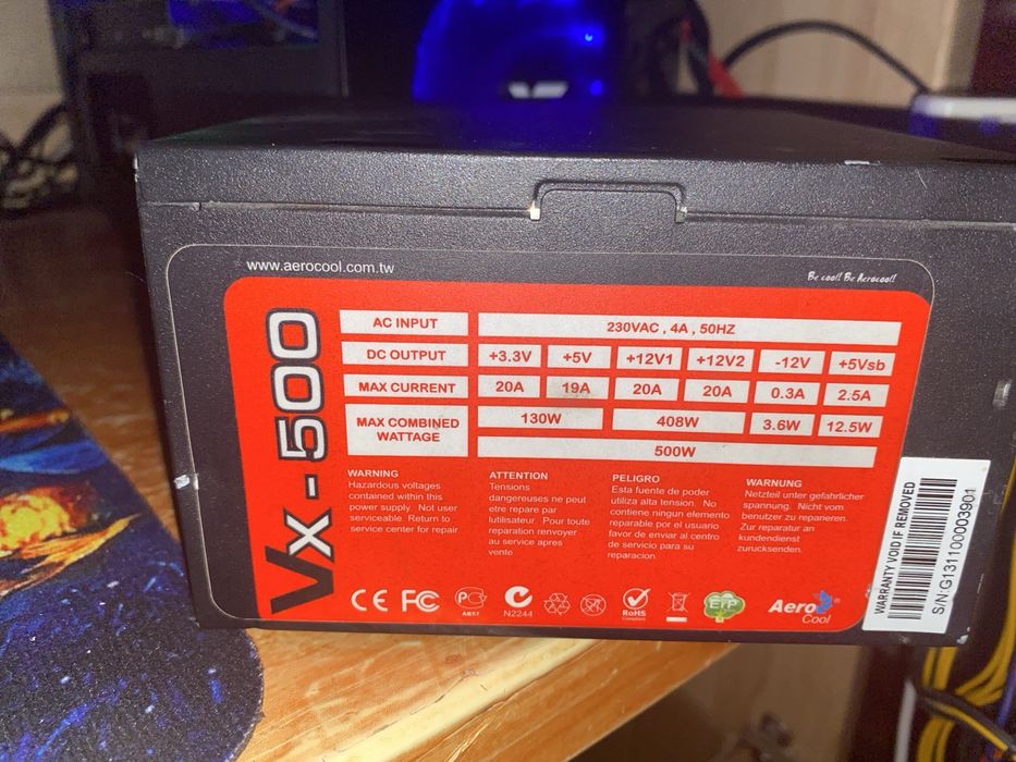 Блок питания AeroCool VX-500 (500W)