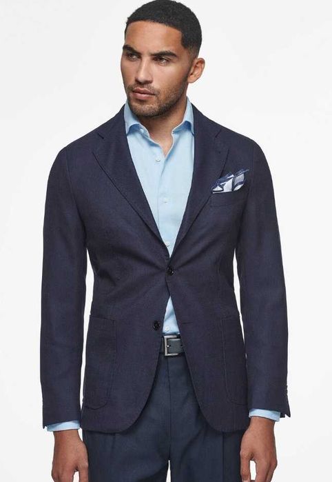 Sacou blazer slim 48 M de lux Club Of Gents lana respirabila navy