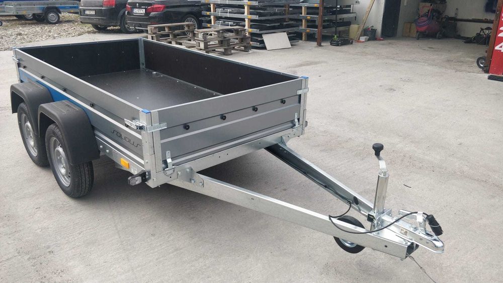 Remorca cu Prelata 750 kg 2 Axe Faro Solidus 236x125x120 cm Nr Rosi