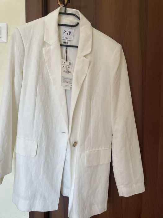 Sacou Zara alb nou