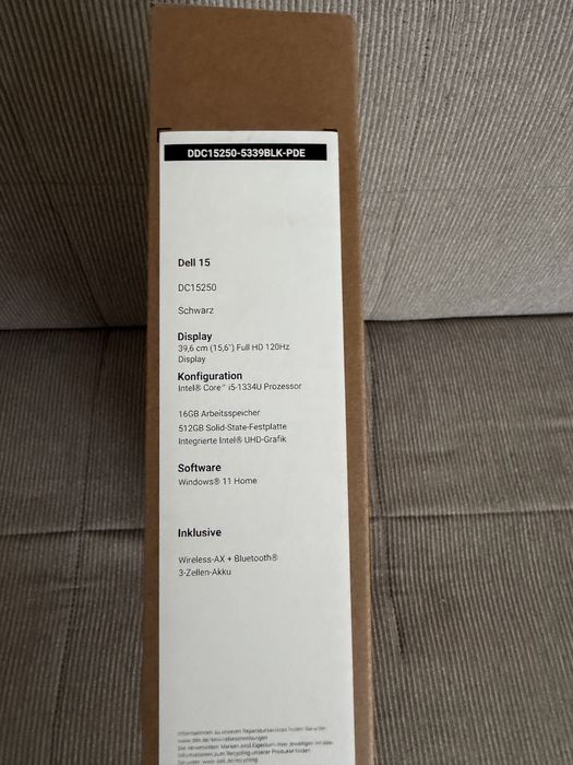 Dell 15 DC15250 • Intel i5-1334U • 16GB RAM • 512GB • SIGILAT •