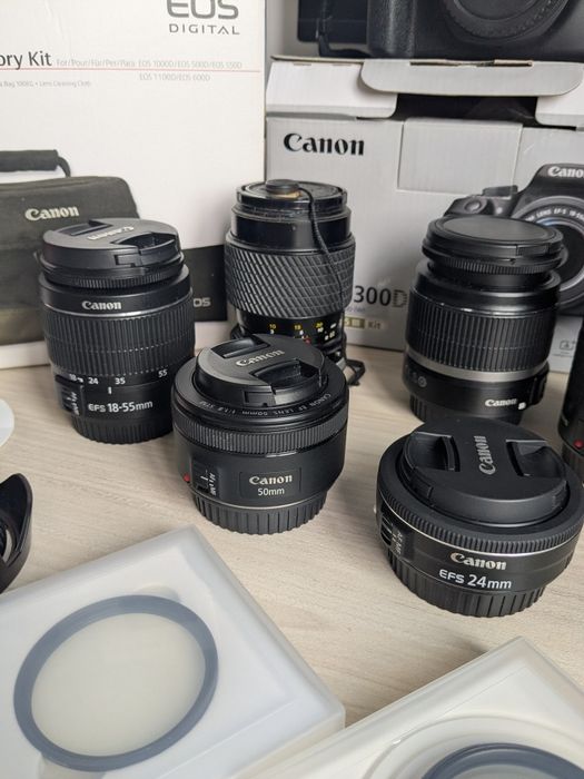 Canon 1300d +kit, аксесоари и обективи