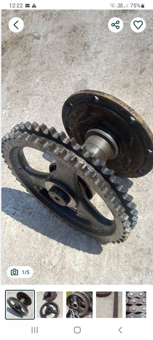 pinion 16b dublu / lanț gal 16b dublu