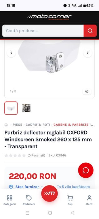 Prelungire parbriz moto/deflector