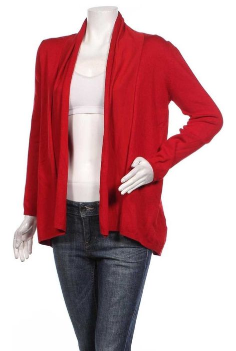 Vând cartigan rosu, poncho bej damă cu etichetă