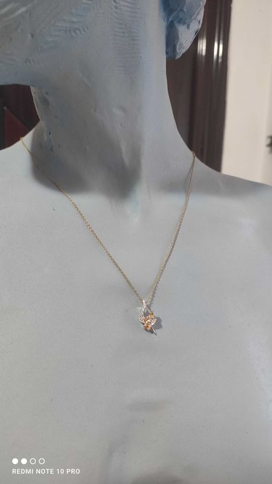 Pandantiv din argint cu citrin si topaz alb