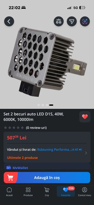 Nou!! Set 2 becuri Led D1s canbus  alb rece pur 6000k