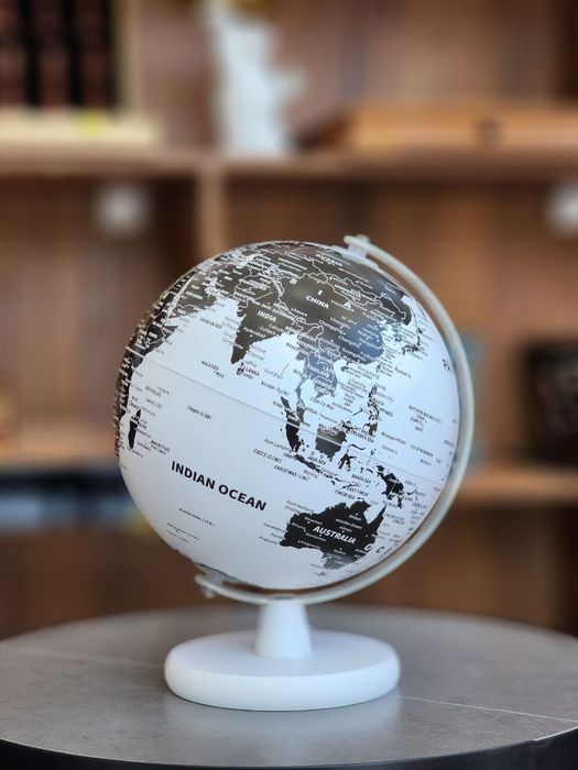 Этот роскошный черно-золотой глобус станет настоящим украшением любого