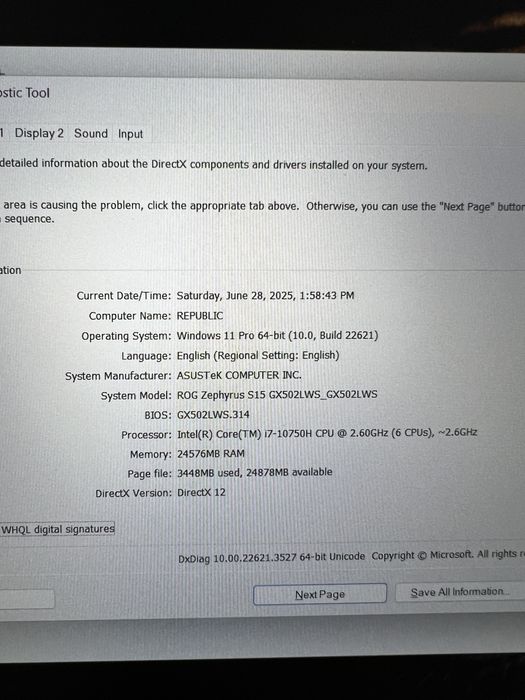 Asus ROG Zephyrus S15