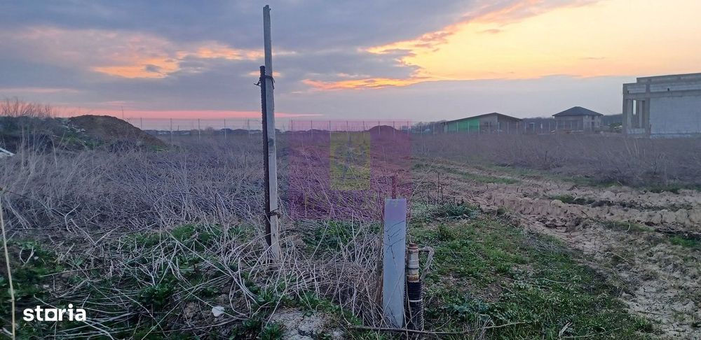Săbăreni, teren curti-constructii 610 mp cu utilităti
