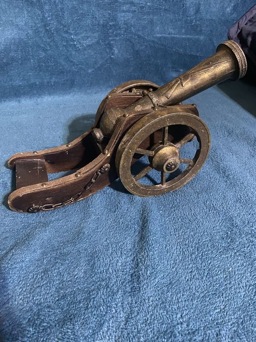 Tun macheta bronz vechi decor obiect