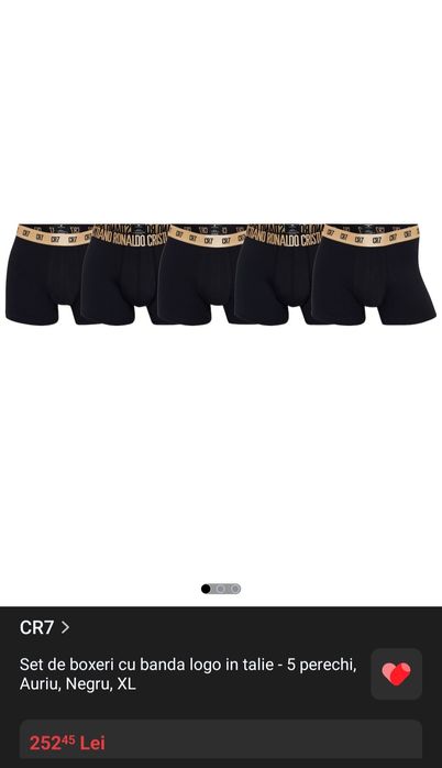 5 perechi Boxeri Cristiano Ronaldo + geantă transport 50% REDUCERE