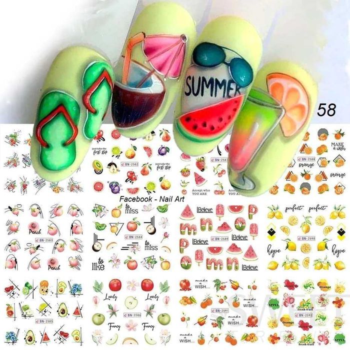 Комплект водни стикери № 58