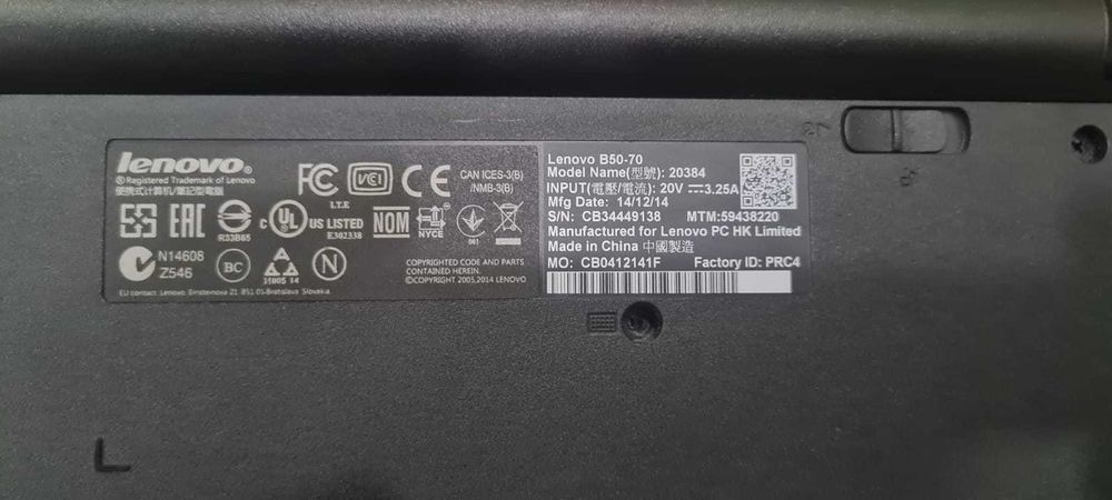 Ноутбук Lenovo b50-70