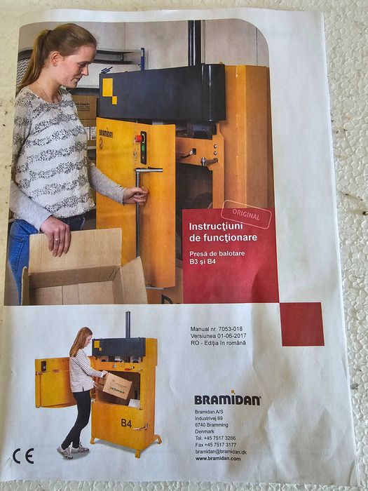 Presa de balotare hartie si carton B3 si B4 / baloti de 50 kg