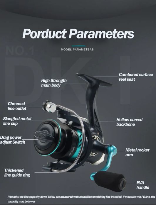 Качествена  макара за риболов DK 12+1 лагера