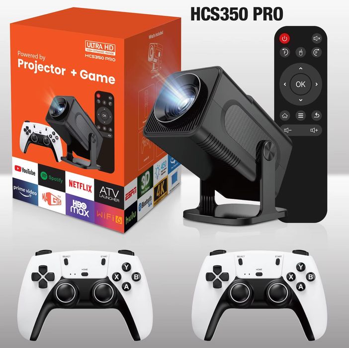 HCS350Pro — Portativ o‘yin pristavkasi konsol proyektorli, Wi-Fi  at11