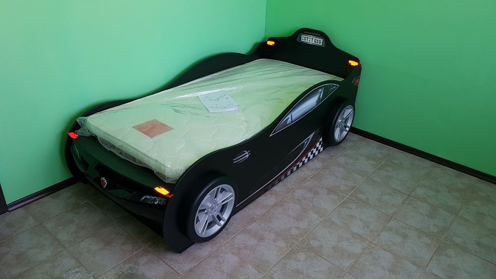 Детско легло-кола Coupe (черно) (90/190см)