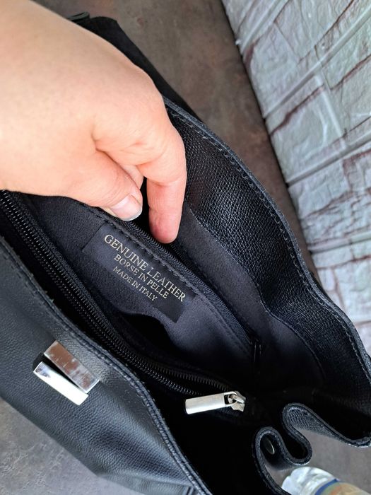 дамска чанта,черна кожена торба-естествена кожа