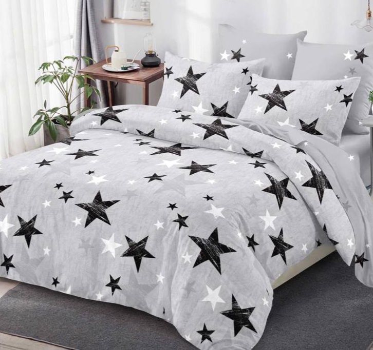 Lenjerie de pat finet 6 piese cu cearceaf pe elastic