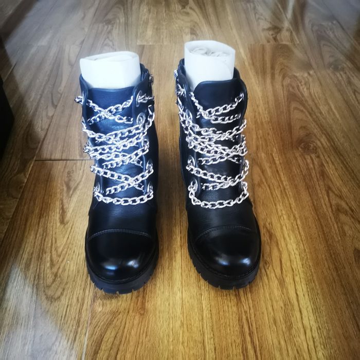 Ghete cu lanț, piele naturala