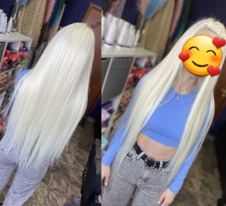 Коса!Платинено русо  /93см. 180 гр.