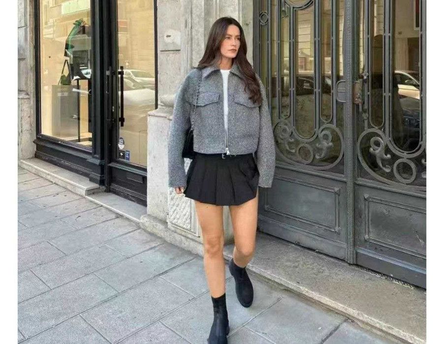 Бомбер 46-48р  серый