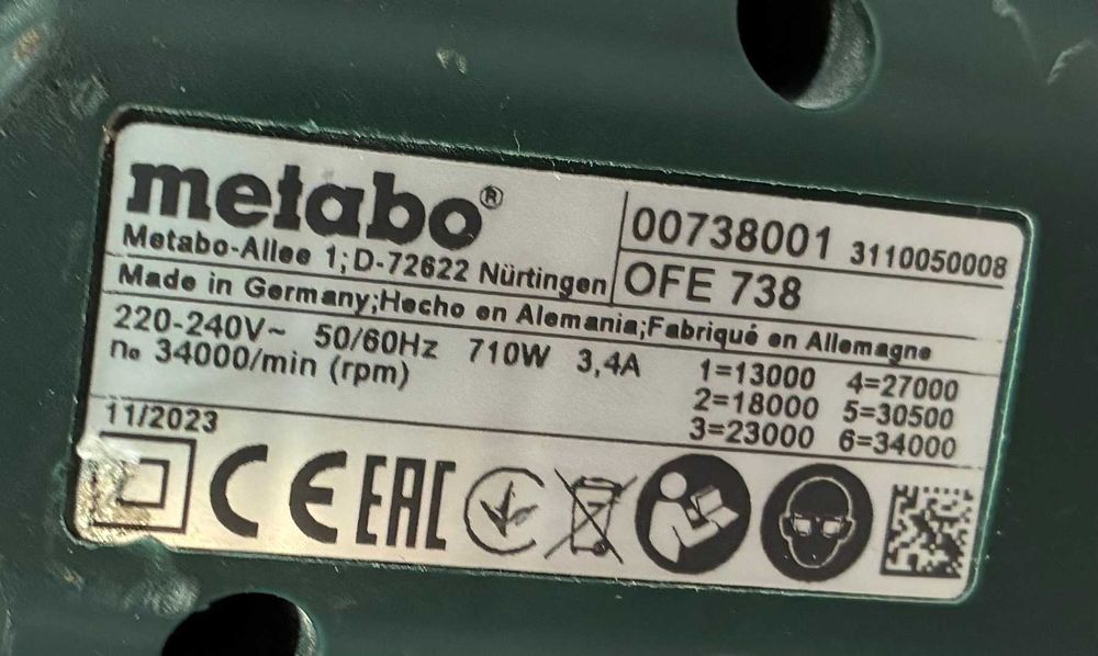 Оберфреза Metabo OFE 738