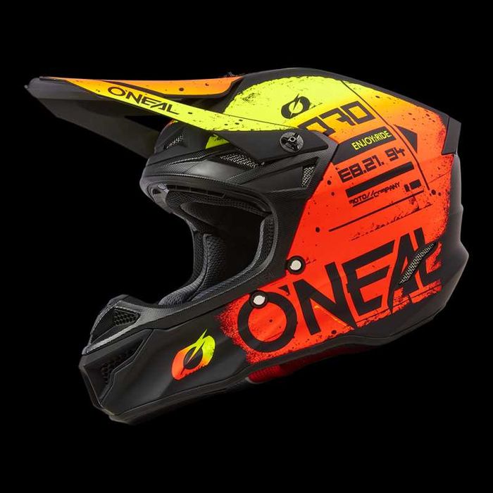 Мотокрос каска O'NEAL 5SERIES SCARZ Black/Red/Yellow V.24