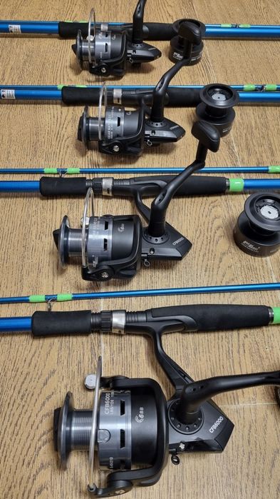 SET 4 Lansete SAIMINO WHITE AMUR 2,70M 80-200g + 4 Mulinete FL CFB6000