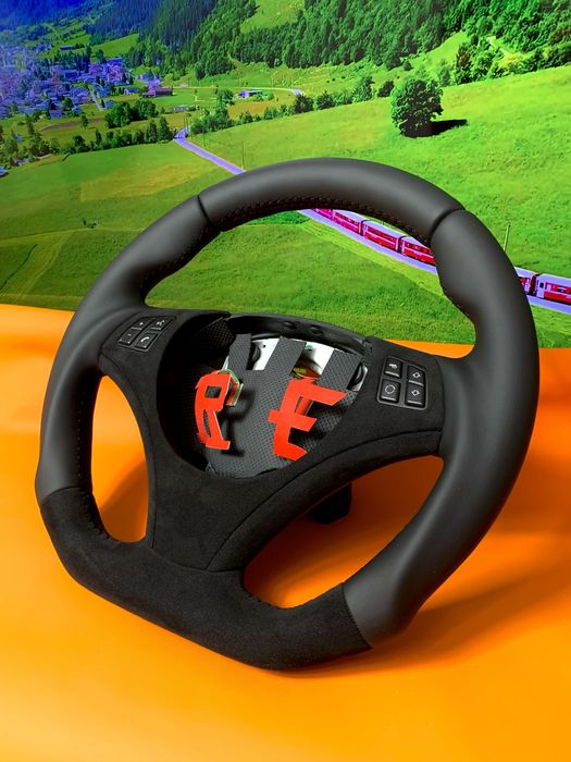 Volan BMW modificat / imbracat in piele