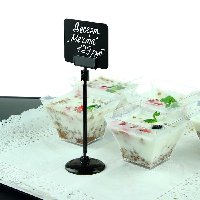 Ценникодержатель на круглой подставке 100мм Base-clip. Ценник. Sennik