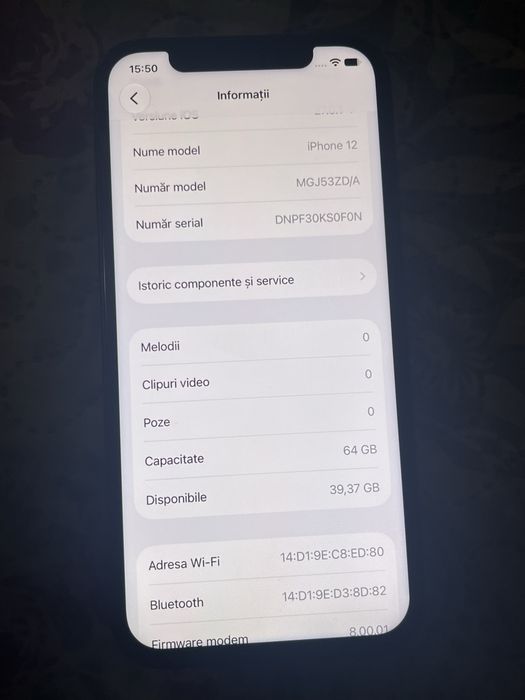 Vand iPhone 12 , balck , 64 Gb  !